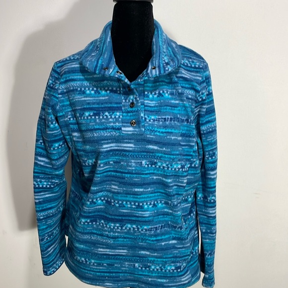 North river Fleece with 2 side zip pockets small blue - Picture 1 of 6